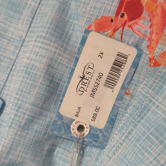 Johnnie-O Swim Trunks Men's XXL Blue Baja Toma Shorts Crawfish NWT - Picture 3 of 13